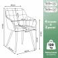   AKORD Furniture Factory LUXANO kárpitozott szék welúr szürke arany lábakkal
