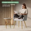 AKORD Furniture Factory LUXANO kárpitozott szék welúr szürke arany lábakkal