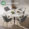 AKORD Furniture Factory LUXANO kárpitozott szék welúr szürke arany lábakkal