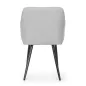   AKORD LUXANO kárpitozott szék Lumos szövet világosszürke fekete lábakkal négyzetes steppelés 4 db-os szett