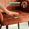 AKORD LUXANO kárpitozott szék welúr rézszínű négyzetes steppelt mintával fekete lábakkal 4 db-os szett