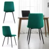 AKORD MILO Tapicerowane Pikowane Szék Welur Palackzöld Fekete Lábakkal