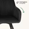 AKORD TURNO Forgó Szék Welúr Fekete 360° Forgatható