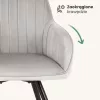 AKORD TURNO forgószék welur szürke fekete lábakkal 4 db-os szett