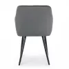 AKORD Furniture Factory DIAMANTE kárpitozott szék welur sötétszürke fekete lábakkal 6 db-os szett