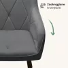 AKORD Furniture Factory DIAMANTE kárpitozott szék welur sötétszürke fekete lábakkal 6 db-os szett