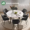 AKORD Furniture Factory DIAMANTE kárpitozott szék welur sötétszürke fekete lábakkal 6 db-os szett