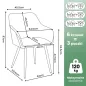   AKORD Furniture Factory ESTELLE étkezőszék welúr bézs fekete lábakkal 6 db-os szett