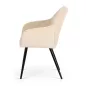   AKORD Furniture Factory ESTELLE étkezőszék welúr bézs fekete lábakkal 6 db-os szett