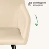 AKORD Furniture Factory ESTELLE étkezőszék welúr bézs fekete lábakkal 6 db-os szett