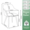 AKORD Furniture Factory ESTELLE kárpitozott szék welur butelkazöld arany lábakkal