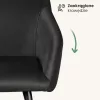 AKORD Furniture Factory ESTELLE Étkezőszék Welúr Fekete Fekete Lábakkal 6 db-os Szett