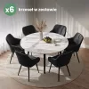 AKORD Furniture Factory ESTELLE Étkezőszék Welúr Fekete Fekete Lábakkal 6 db-os Szett