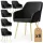 AKORD Furniture Factory ESTELLE Étkezőszék Welúr Fekete Arany Lábakkal 6 db