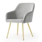   AKORD Furniture Factory ESTELLE étkezőszék welúr szürke arany lábakkal 6 db-os szett
