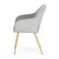   AKORD Furniture Factory ESTELLE étkezőszék welúr szürke arany lábakkal 6 db-os szett