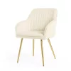 AKORD Florence kárpitozott szék welúr krém arany lábakkal 6 db-os szett