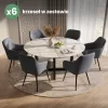 AKORD Florence kárpitozott szék welúr sötét grafit fekete lábakkal 6 db-os szett