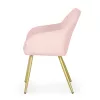 AKORD Florence tapicerowane szék welur puder rózsaszín arany lábakkal 6 db-os szett