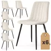AKORD LIVO étkezőszék welur bézs fekete lábakkal 6 db-os szett