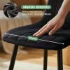 AKORD LIVO étkezőszék welur fekete függőleges steppelt fekete lábak 6 db-os szett
