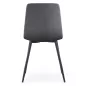   AKORD LIVO Étkezőszék Welur Sötét Grafit Fekete Lábakkal 6 db