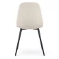 AKORD LUMO tapicerowane szék welur bézs fekete lábakkal 6 db-os szett