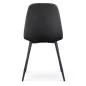   AKORD LUMO kárpitozott szék welur fekete függőleges steppelt hátlap fekete lábak 6 db-os szett