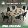AKORD LUMO kárpitozott szék welur fekete függőleges steppelt hátlap fekete lábak 6 db-os szett