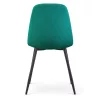 AKORD LUMO kárpitozott szék welur butelkazöld fekete lábakkal 6 db