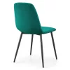 AKORD LUMO kárpitozott szék welur butelkazöld fekete lábakkal 6 db