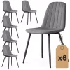 AKORD LUMO kárpitozott szék welur sötét grafit fekete lábakkal 6 db-os szett
