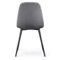   AKORD LUMO kárpitozott szék welur sötét grafit fekete lábakkal 6 db-os szett