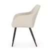 AKORD LUXANO kárpitozott szék Lumos anyag bézs fekete lábakkal