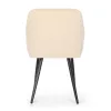 AKORD Furniture Factory LUXANO kárpitozott szék welúr bézs négyzetes steppelt mintával fekete lábakkal 6 db-os szett