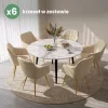 AKORD Furniture Factory LUXANO Kárpitozott Szék Welúr Bézs Arany Lábakkal