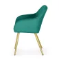   AKORD LUXANO Kárpitozott Szék Welúr Palackzöld Arany Lábakkal 6 db-os Szett