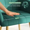 AKORD LUXANO Kárpitozott Szék Welúr Palackzöld Arany Lábakkal 6 db-os Szett