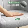 AKORD Furniture Factory LUXANO kárpitozott szék Lumos szövet világosszürke fekete lábakkal négyzetes varrással