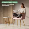 AKORD Furniture Factory LUXANO kárpitozott szék welur púderrózsaszín arany lábakkal