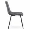 AKORD NERO Étkezőszék Welúr Sötét Grafitszürke Fekete Lábakkal 6 db-os Szett