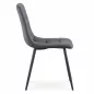   AKORD NERO Étkezőszék Welúr Sötét Grafitszürke Fekete Lábakkal 6 db-os Szett
