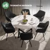 AKORD TURNO Forgószék Welúr Fekete 6 db-os Szett