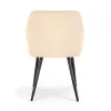 AKORD VELTO kárpitozott szék welur bézs rombusz steppelt fekete lábak 6 db