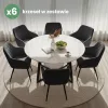 AKORD VELTO Kárpitozott Szék Fekete Bársony Rombusz Steppelt Fekete Lábak 6 db