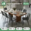AKORD LIVO Étkezőszék Welur Sötét Grafit Fekete Lábakkal 8 db-os Szett