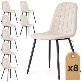 AKORD LUMO kárpitozott szék welur bézs fekete lábakkal