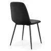 AKORD LUMO kárpitozott szék welur fekete pikírozott fekete lábak 8 db-os szett