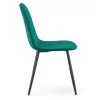 AKORD LUMO Kárpitozott Szék Welur Palackzöld Fekete Lábakkal 8 db-os Szett