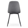 AKORD LUMO Kárpitozott Szék Welur Sötét Grafit Fekete Lábakkal 8 db-os Szett